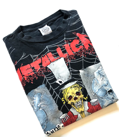 RARE Vtg 90s Metallica All-Over Print Pushead T-Shirt