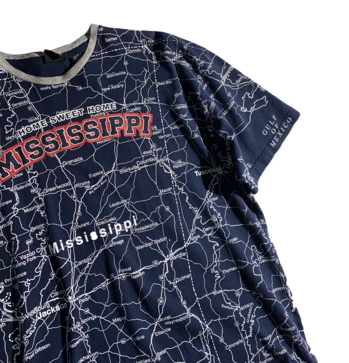 Vintage Mississippi Map T-Shirt