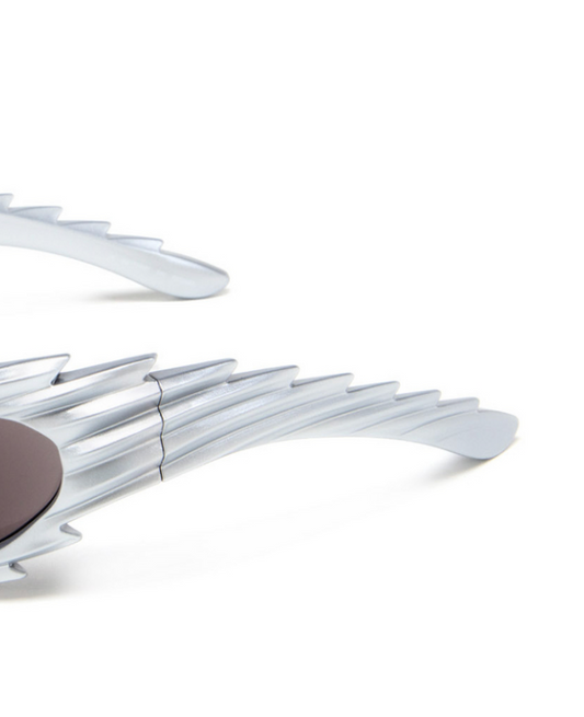 "The Spikes" Biker-Style Sunglasses Mirrored Lens