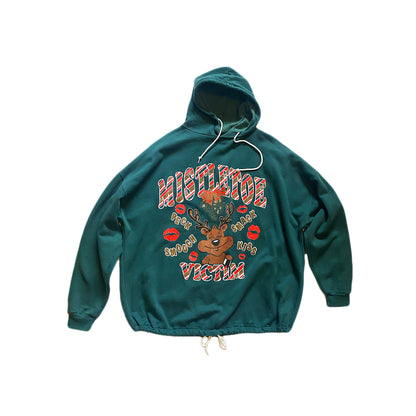 Vintage Mistletoe Victim Christmas Hoodie