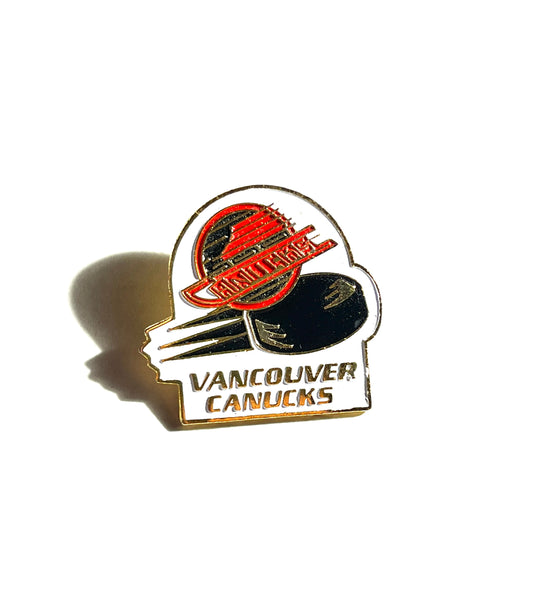 Vintage Vancouver Canucks Metal Pin Skate Logo