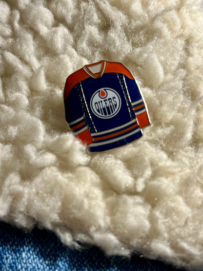 Vintage Edmonton Oilers Enamel Pin Jersey