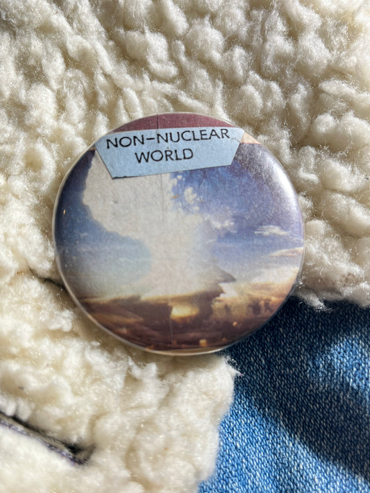 Vintage Non-Nuclear World Pin